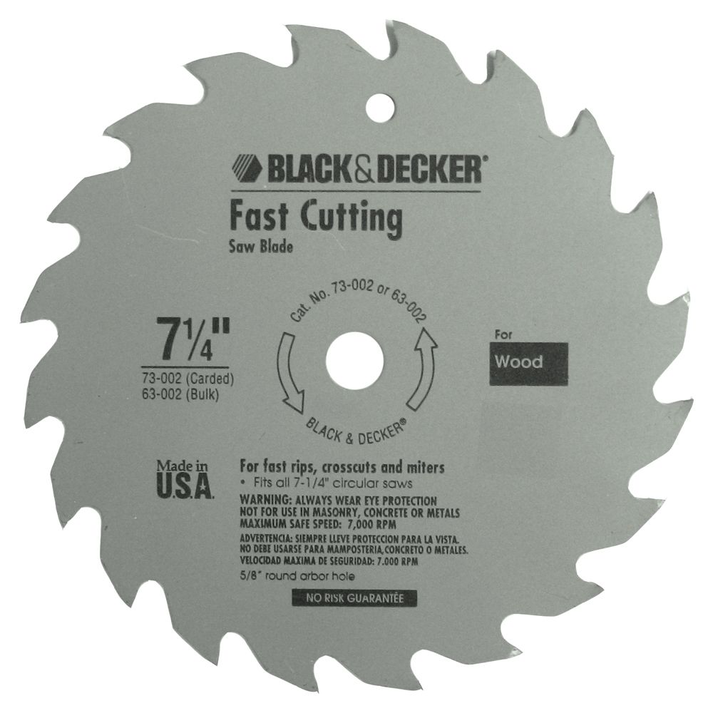 BLACK&DECKER 63002 Ripping/Crosscutting 71/4" Circular Saw Blade 20T